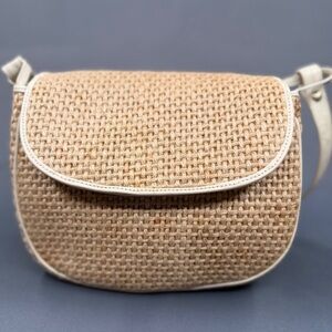 Vintage Bottega Veneta Tan Woven Crossbody Bag
